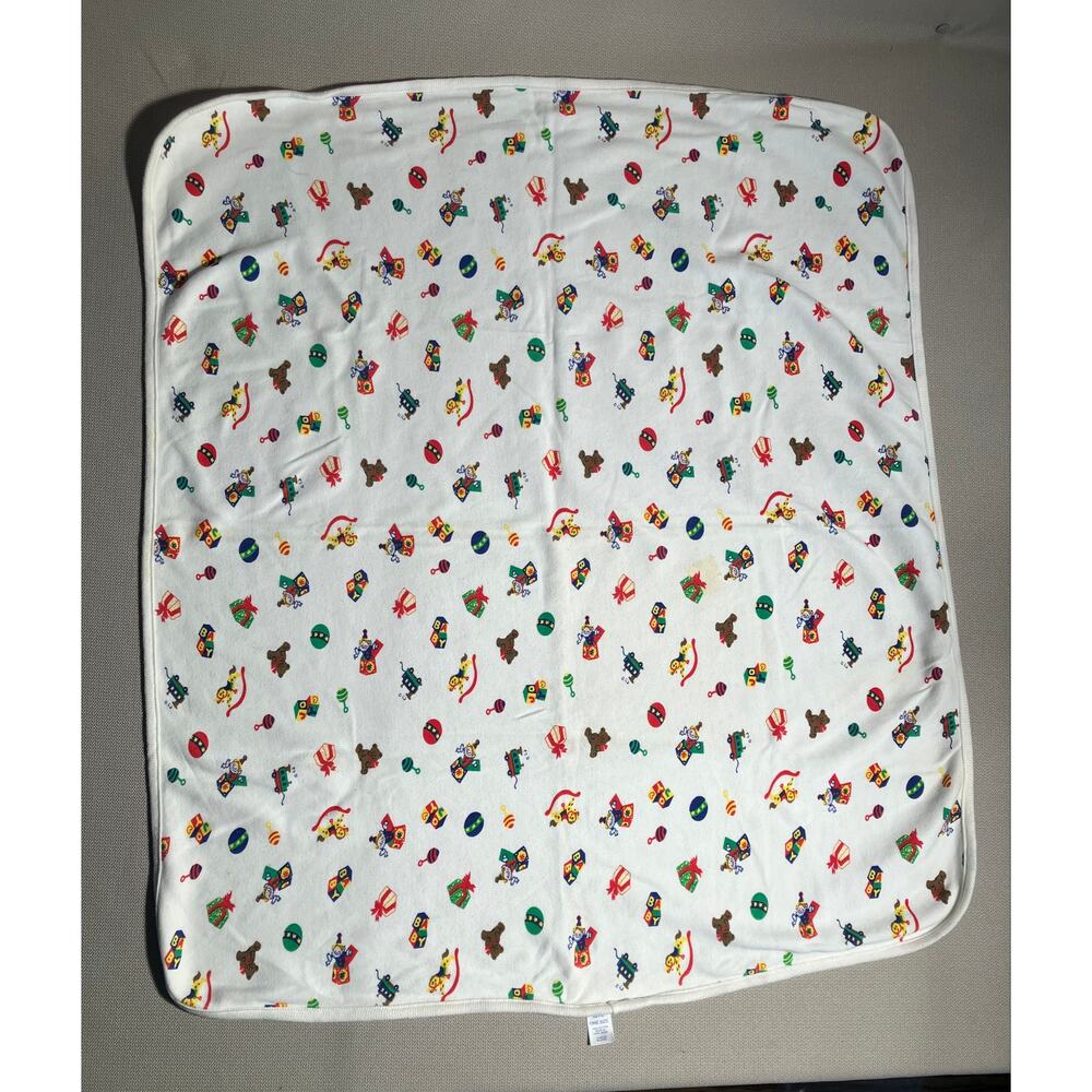 Vintage‎ Avon Baby Blanket Christmas  Swaddle Rattle Joy Bear Receiving Security